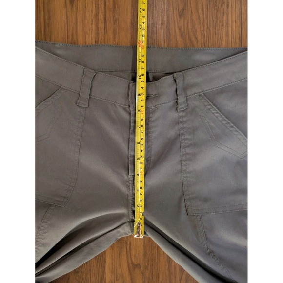 Prana Breathe Convertible Pants Shorts Women 10 Gray Hiking Trail No Back Button - Picture 12 of 15